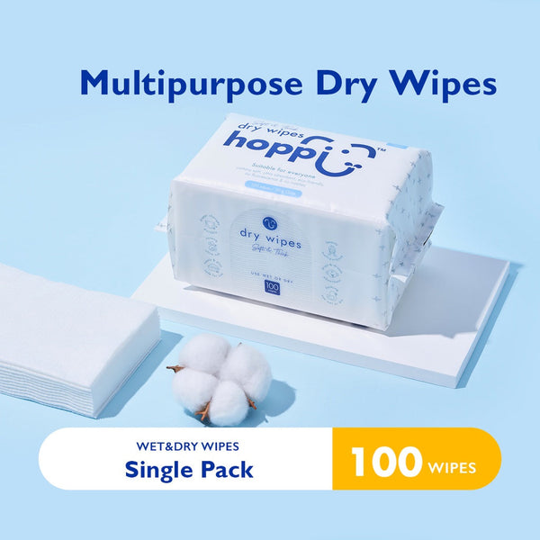 Hoppi Dry Wipes (100 Wipes)