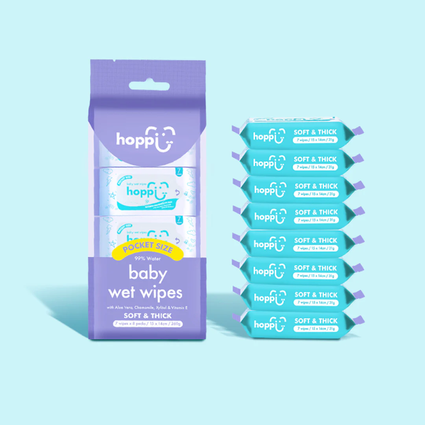 Baby Mini Wet Wipes (7 Wipes x 8)