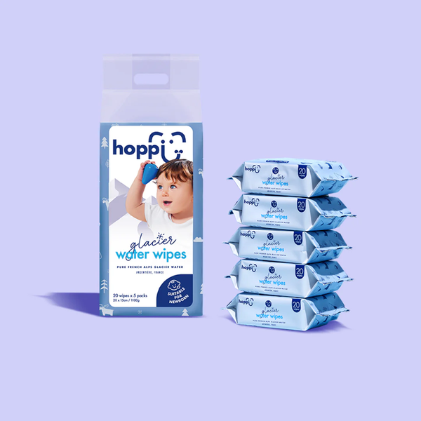 Glacier Water Wipes (20 Wipes x 5)